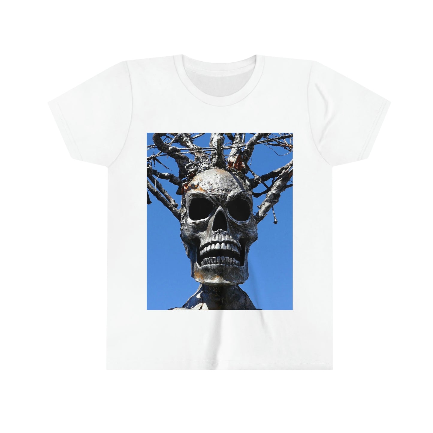 Skull Warrior Stare - Youth Short Sleeve Tee - Fry1Productions
