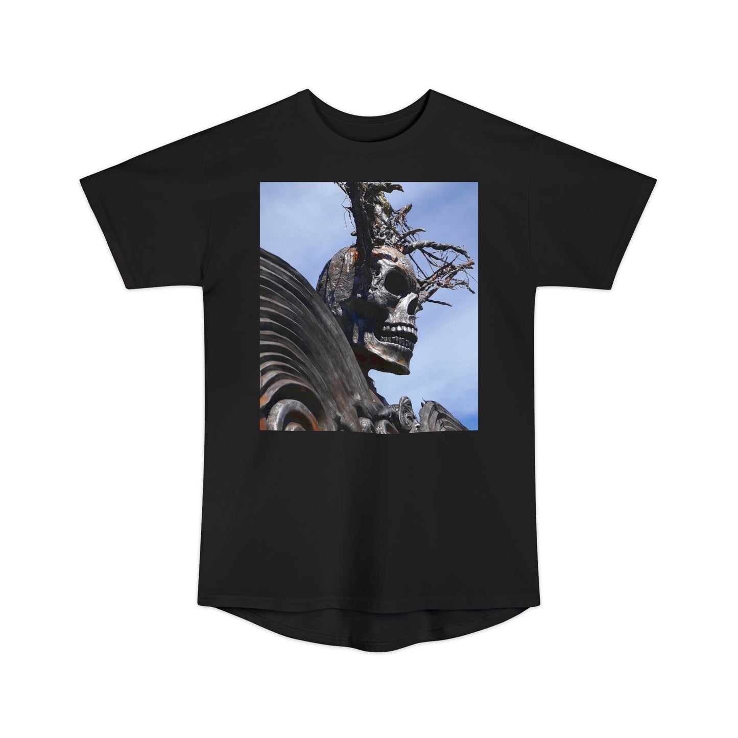 Skull Warrior - Unisex Long Body Urban T-Shirt - Fry1Productions