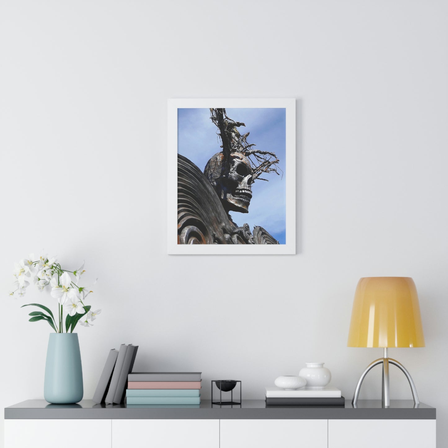 Skull Warrior - Framed Vertical Poster - Fry1Productions