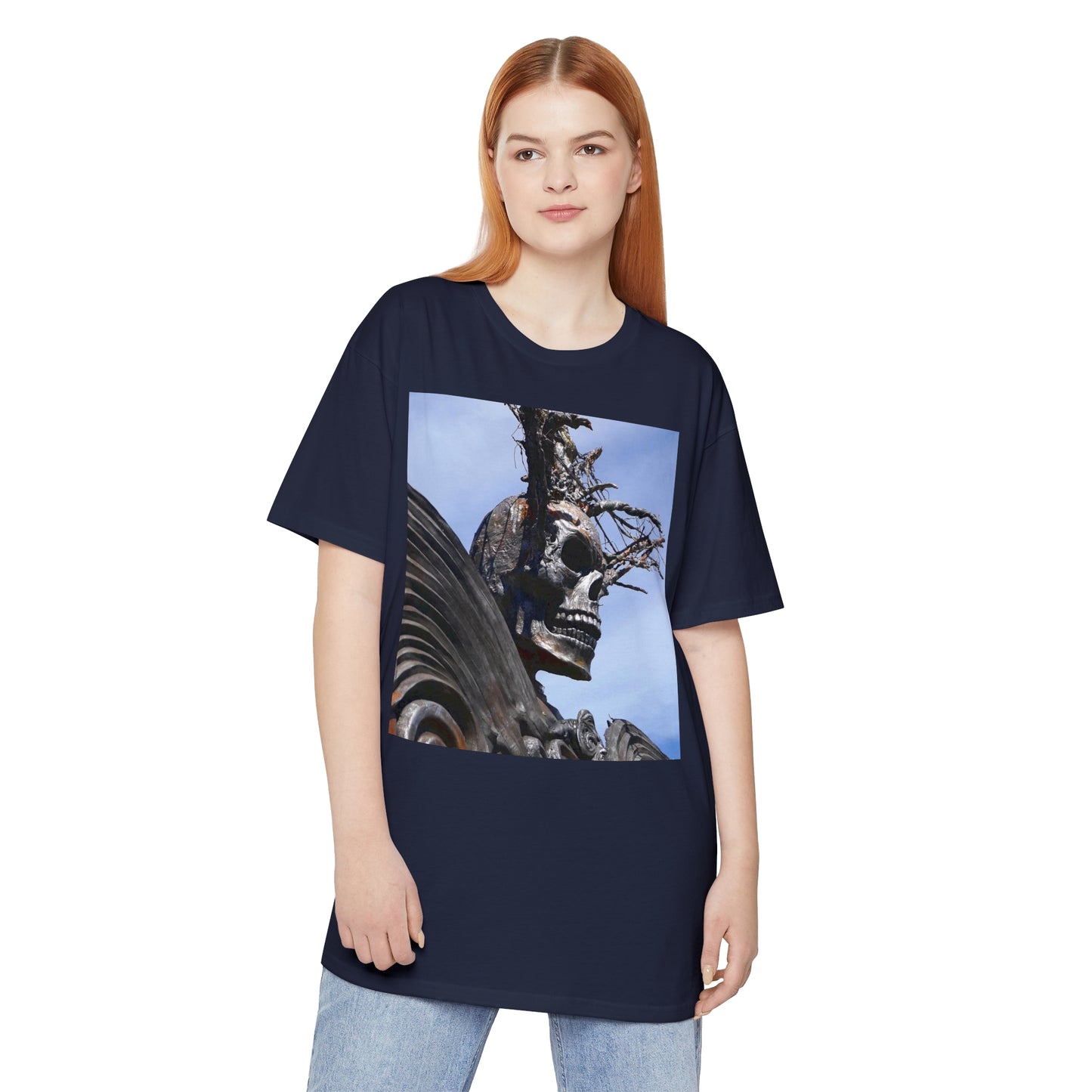 Skull Warrior - Unisex Long Body Urban T-Shirt - Fry1Productions