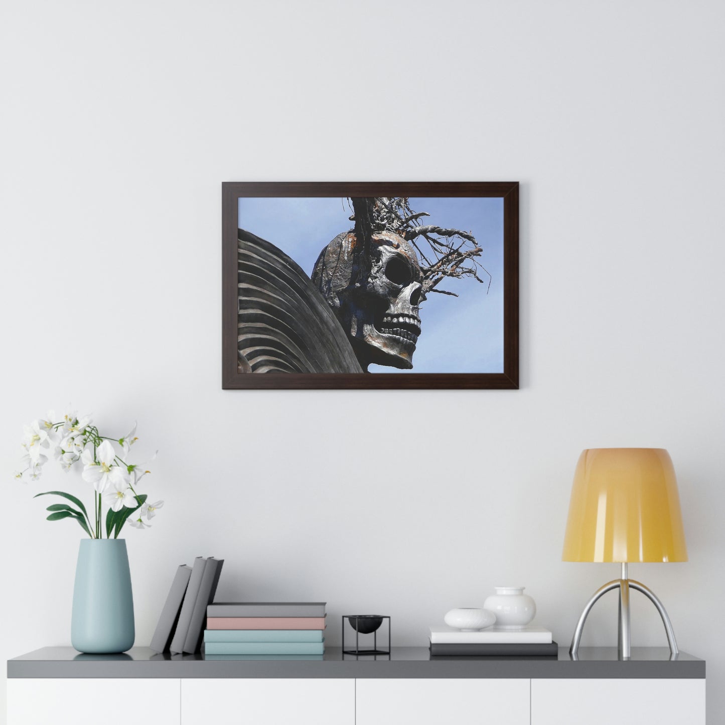 Skull Warrior - Framed Horizontal Poster - Fry1Productions
