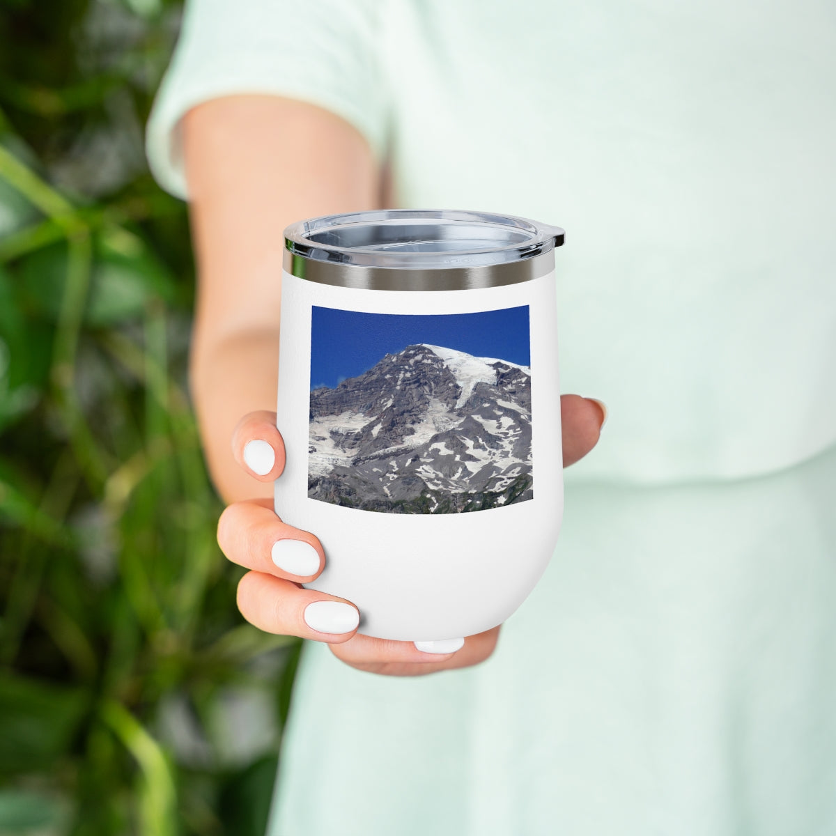 Majestic Mt. Rainier - 12 oz Insulated Wine Tumbler - Fry1Productions