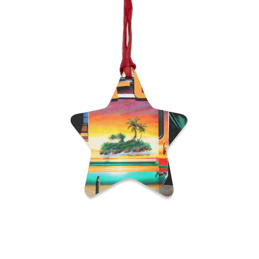 Island Love - Wooden Christmas Ornaments - Fry1Productions