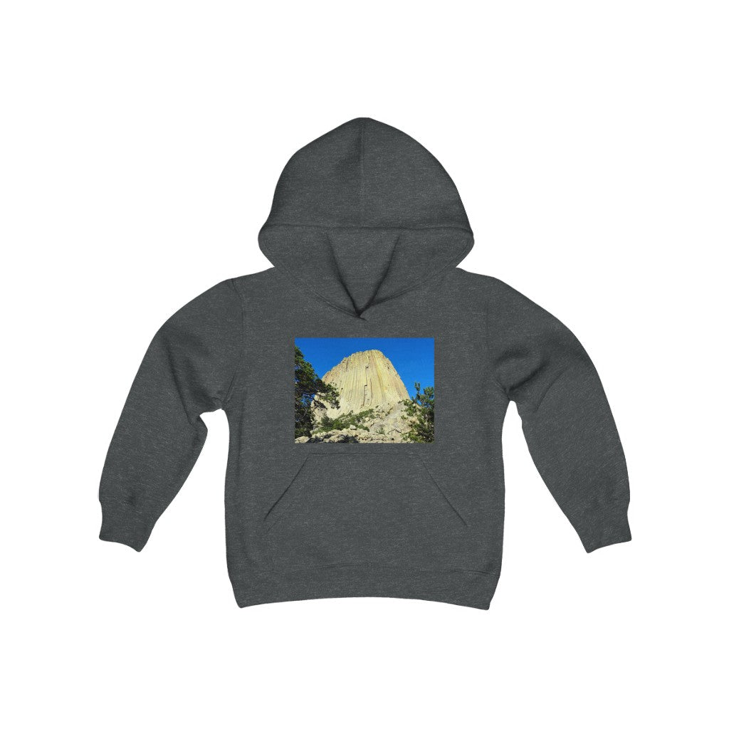 "Reaching Heaven" - Youth Heavy Blend Hooded Sweatshirt - Fry1Productions