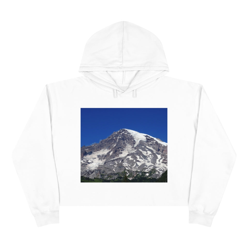 Majestic Mt. Rainier - Crop Hoodie - Fry1Productions