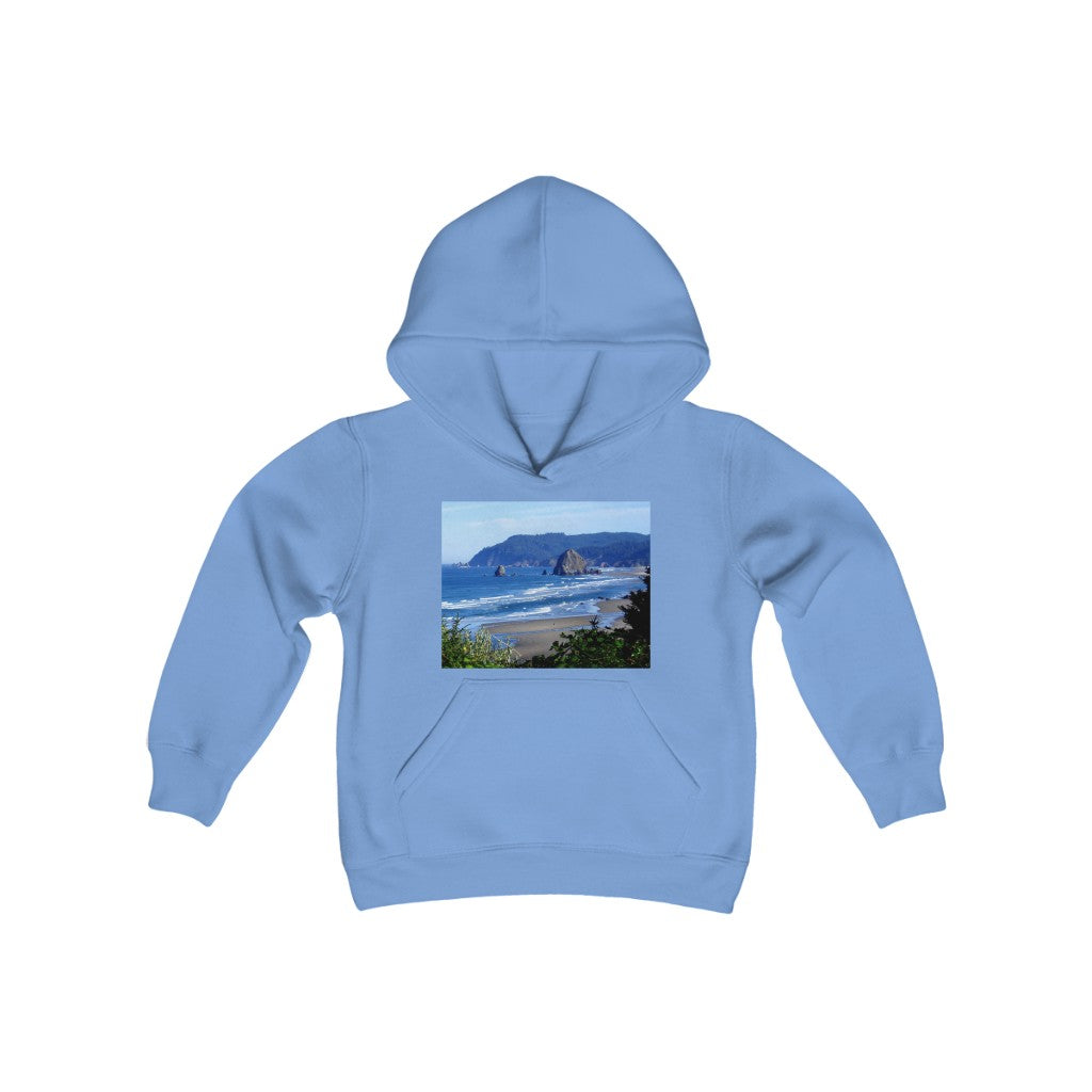 "Sea Stacks Triumph" - Youth Heavy Blend Hooded Sweatshirt - Fry1Productions