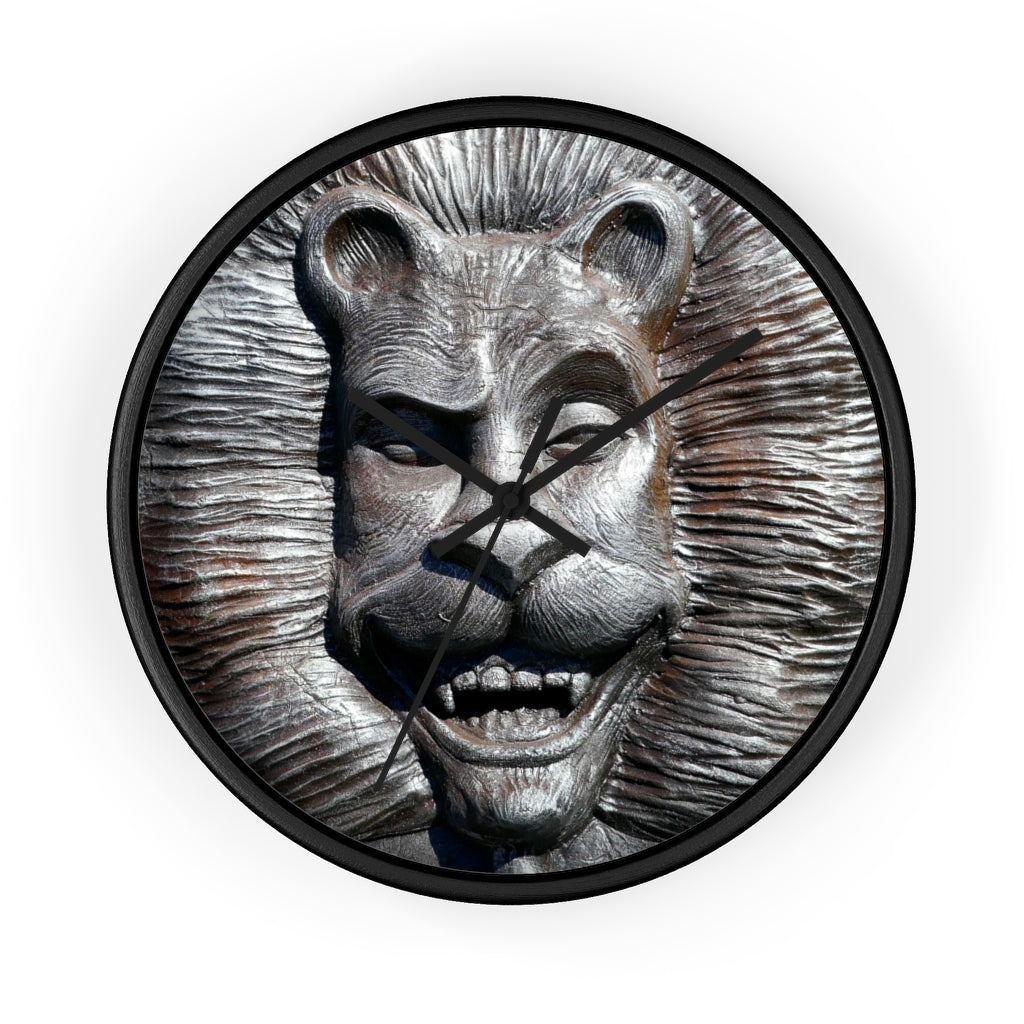 "Lion's Friends Forever " - 10" Wooden Frame Wall Clock - Fry1Productions