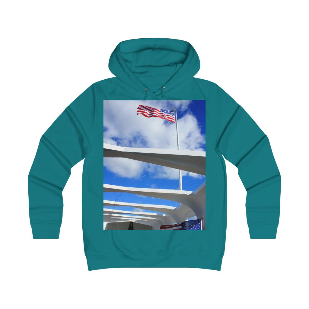 "In Solemn Remembrance Forever" - Girlie College Hoodie - Fry1Productions