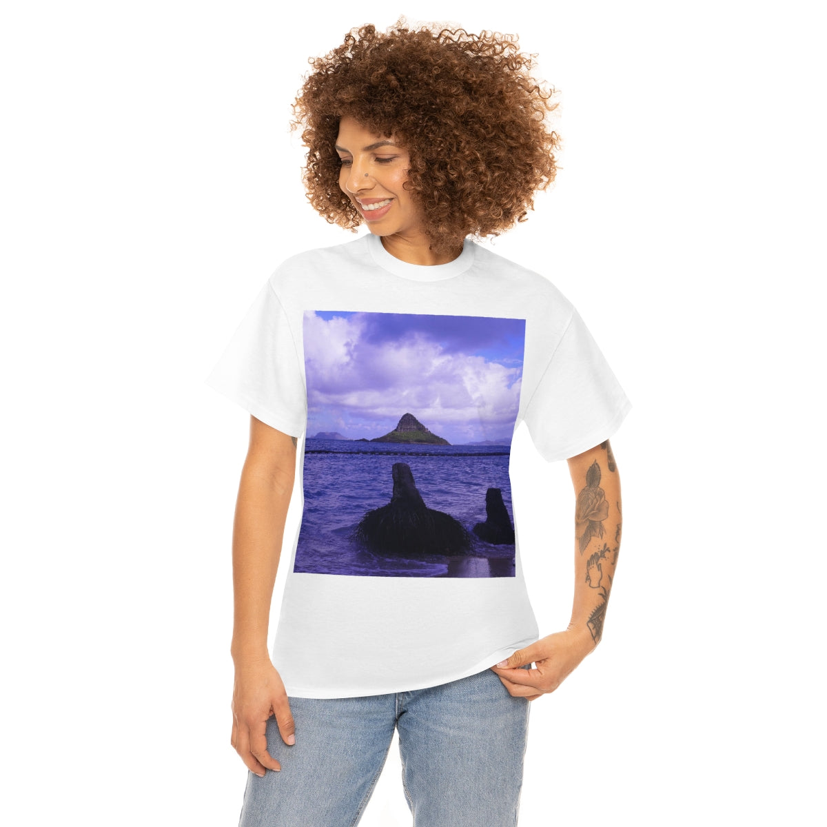 Wade To Chinaman's Hat - Unisex Heavy Cotton Tee - Fry1Productions
