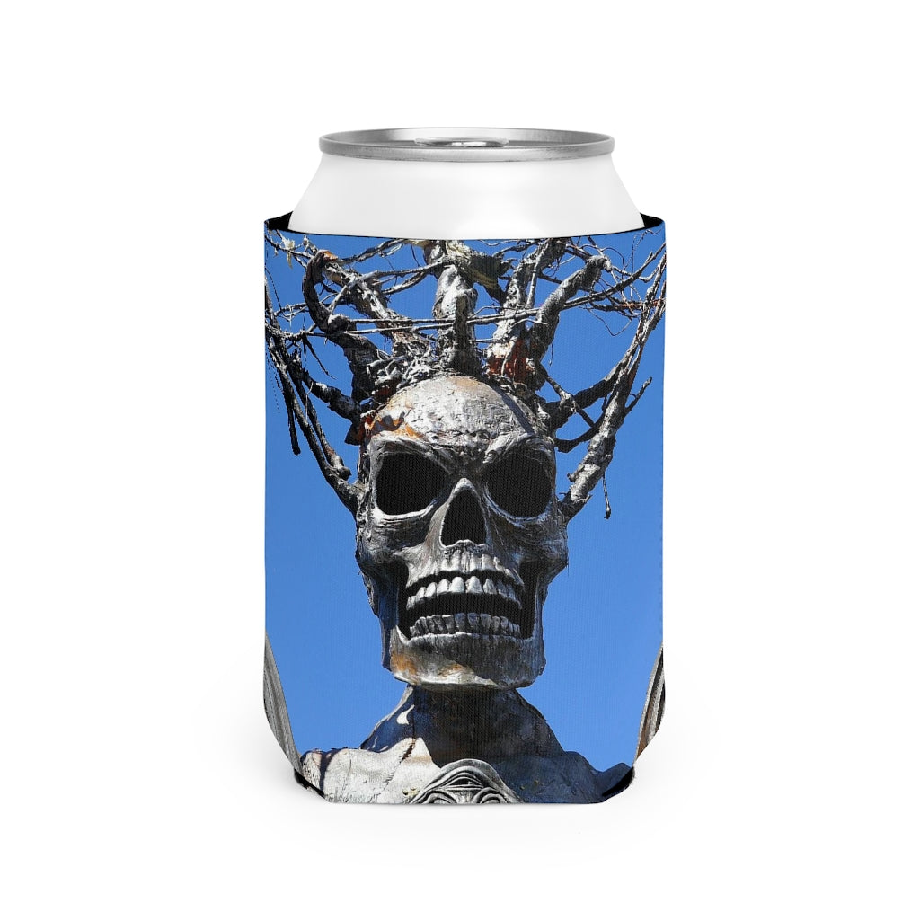 Skull Warrior Stare - Can Cooler Neoprene Sleeve 12oz - Fry1Productions
