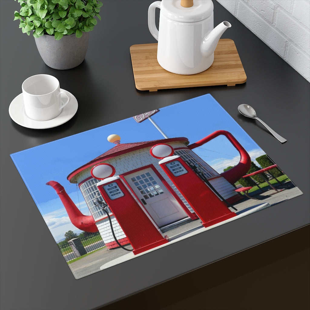 "Awesome Teapot Dome Service Station" - Placemat - Fry1Productions