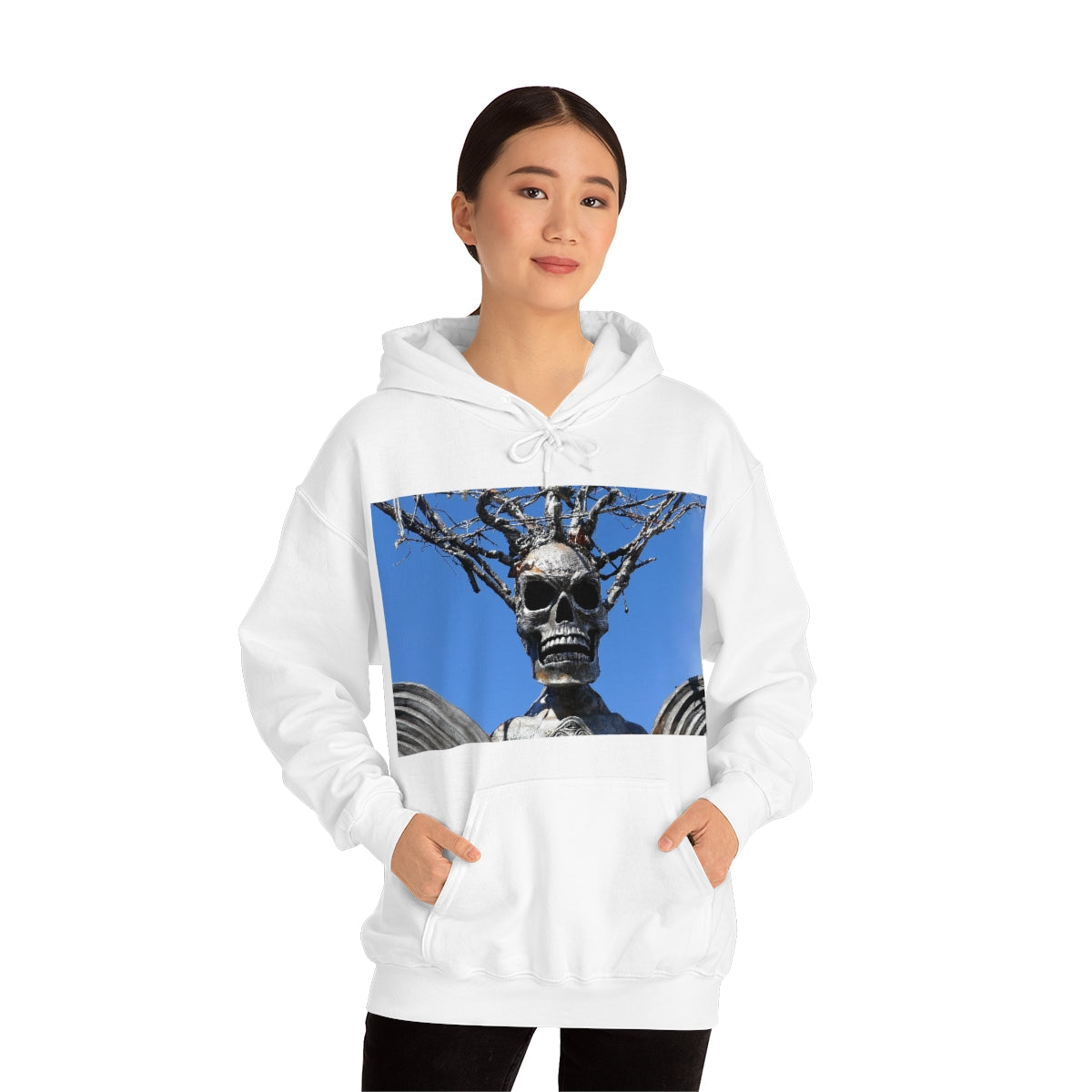 Skull Warrior Stare - Unisex Heavy Blend Hooded Sweatshirt - Fry1Productions