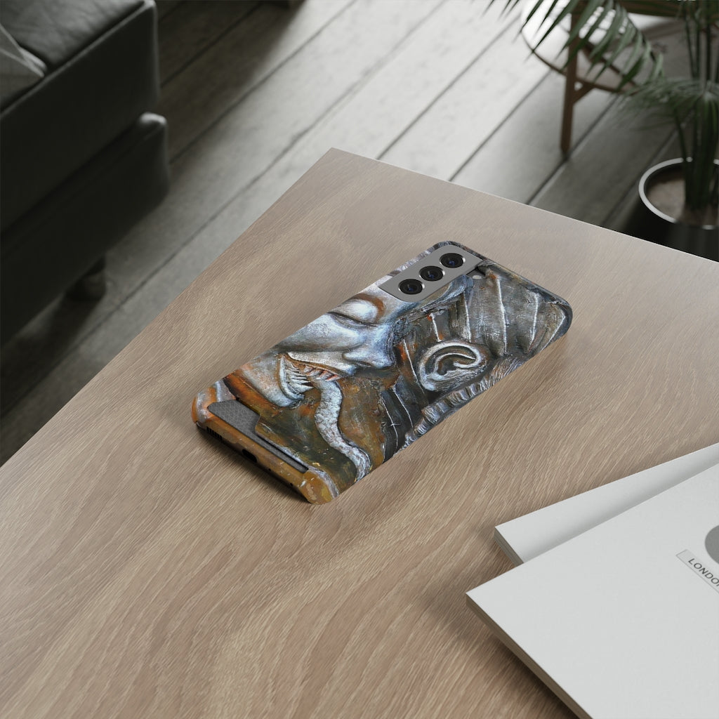 "Snakily Speaking" - Galaxy S22 S21 & iPhone 13 Case With Card Holder - Fry1Productions