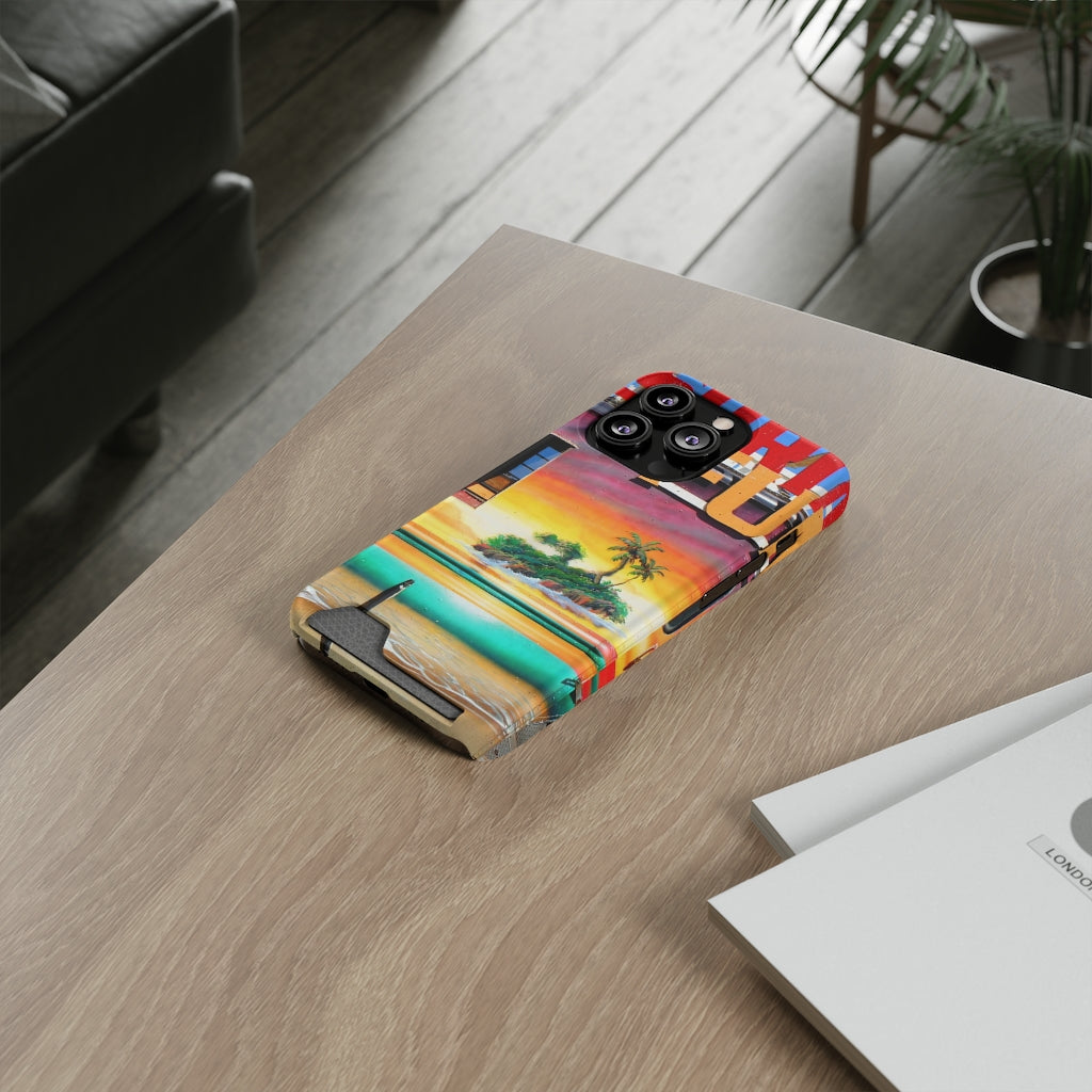 "Island Love" - Galaxy S22 S21 & iPhone 13 Case With Card Holder - Fry1Productions