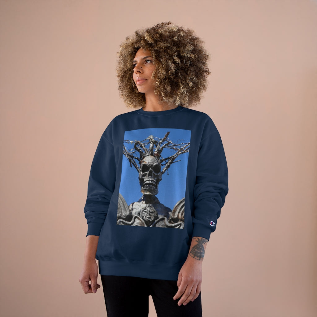 Skull Warrior Stare - Champion Sweatshirt - Fry1Productions