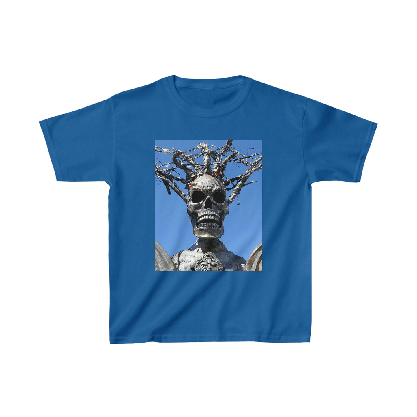 Skull Warrior Stare - Kids Cotton Tee - Fry1Productions