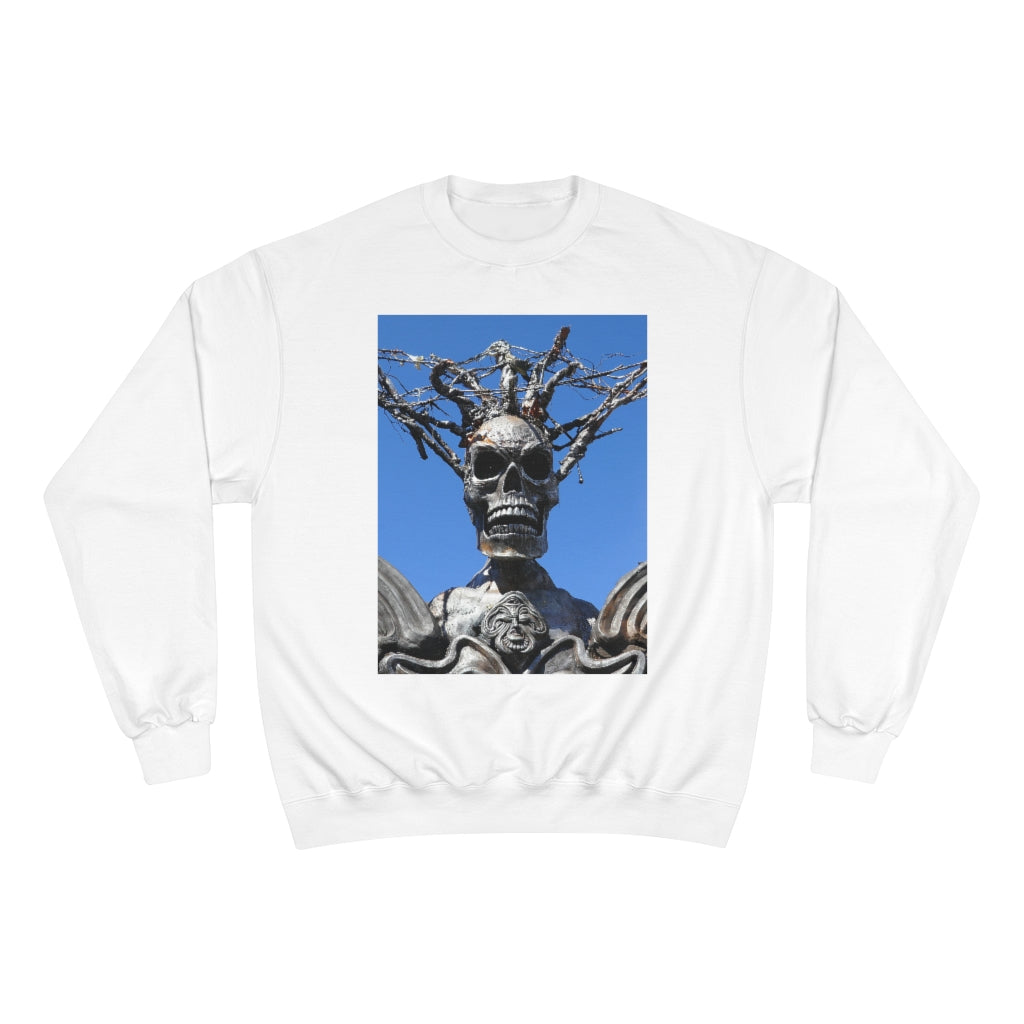 Skull Warrior Stare - Champion Sweatshirt - Fry1Productions
