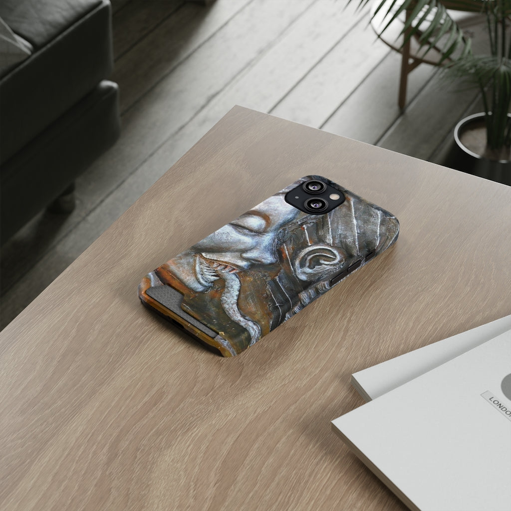 "Snakily Speaking" - Galaxy S22 S21 & iPhone 13 Case With Card Holder - Fry1Productions