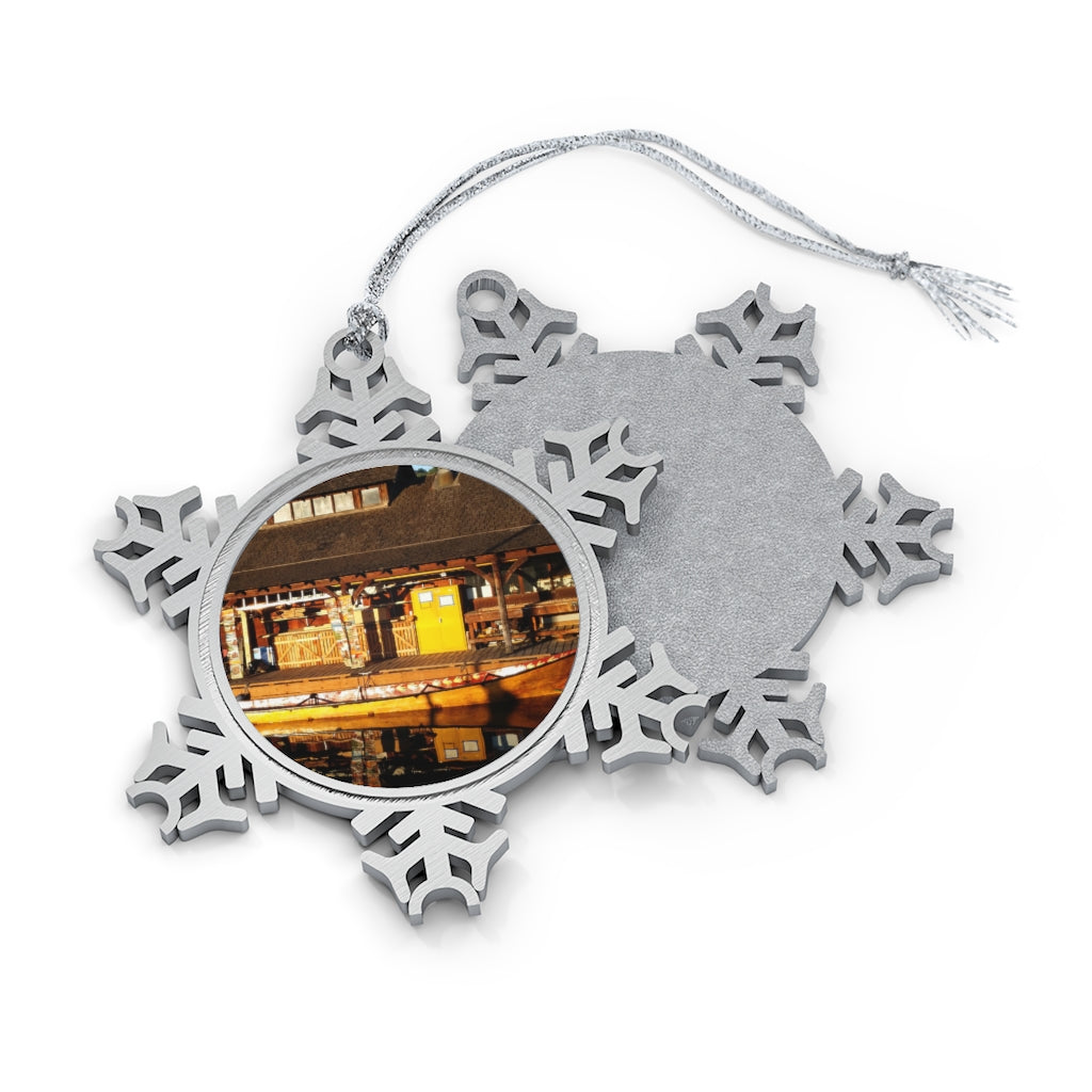 Q'il'bid Awe - Pewter Snowflake Ornament - Fry1Productions