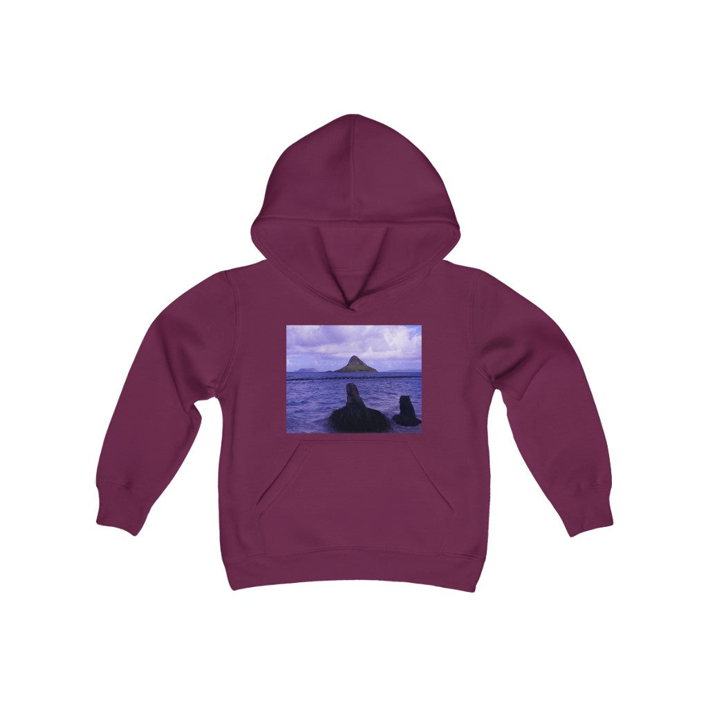 "Wade To Chinaman's Hat" - Youth Heavy Blend Hooded Sweatshirt - Fry1Productions