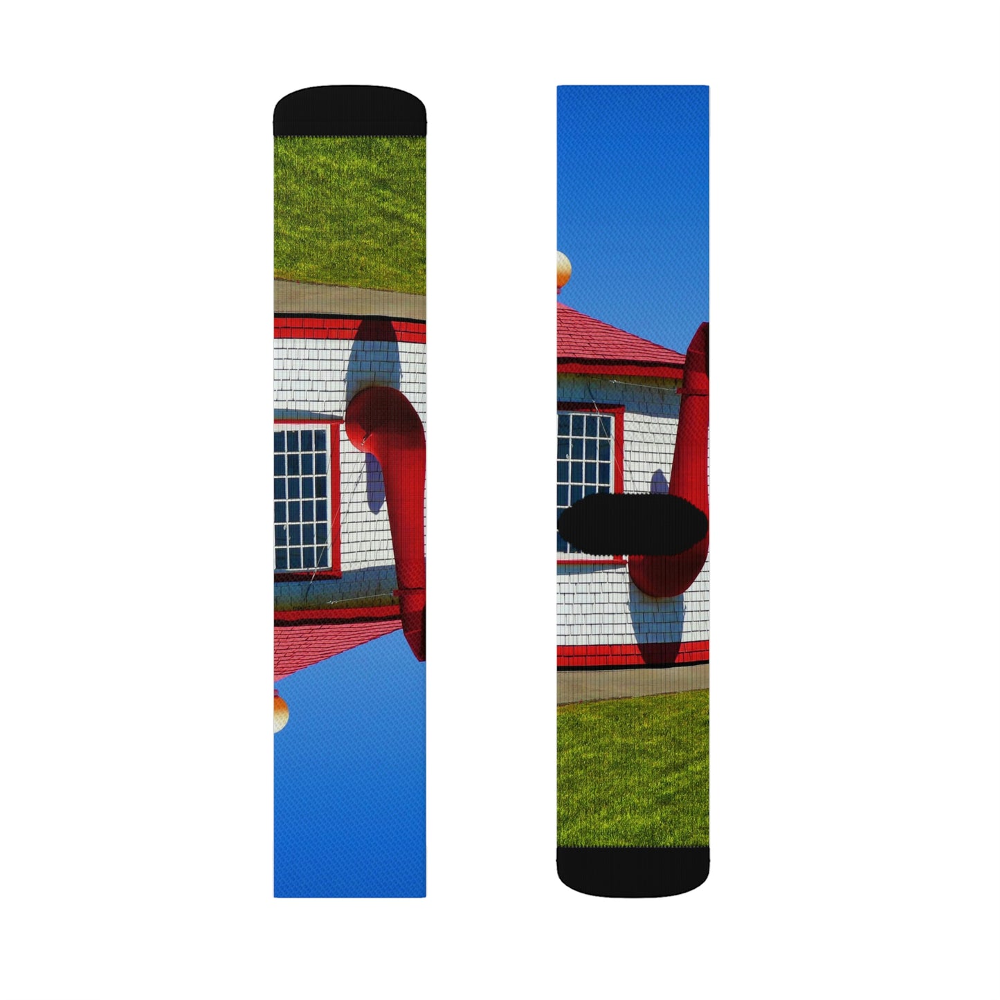 Historic Teapot Dome Service Station - All-Over Print Socks - Fry1Productions