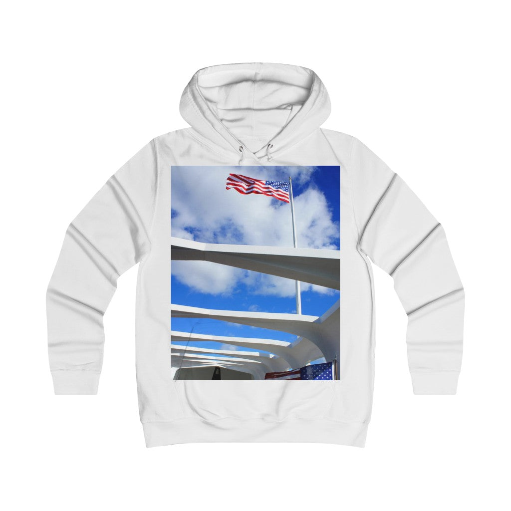"In Solemn Remembrance Forever" - Girlie College Hoodie - Fry1Productions