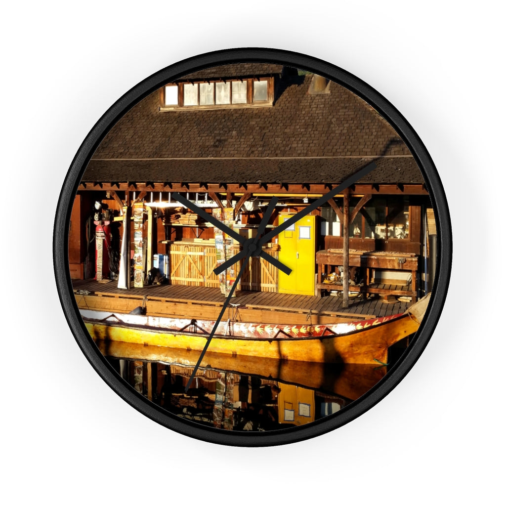 "Q'il'bid Awe" - 10" Wooden Frame Wall Clock - Fry1Productions