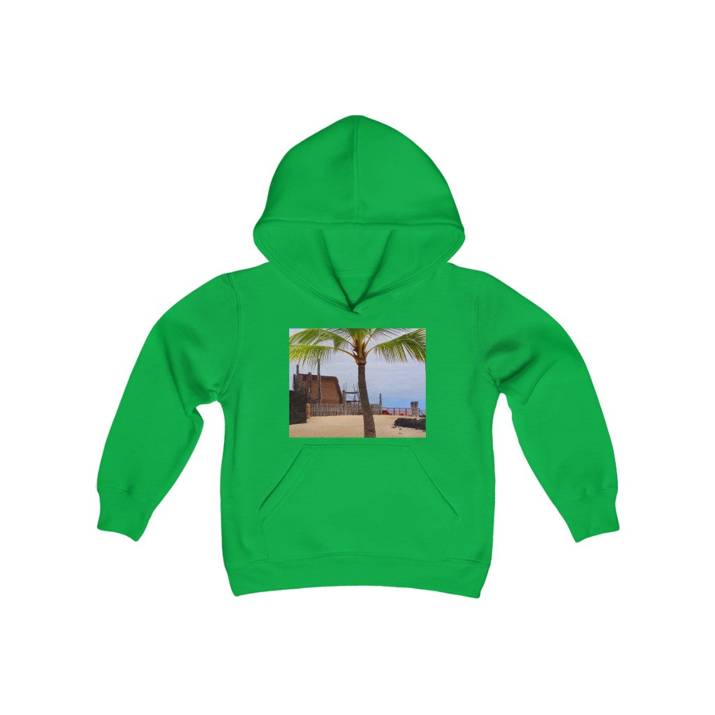"Florescence Hale O Keawe" - Youth Heavy Blend Hooded Sweatshirt - Fry1Productions