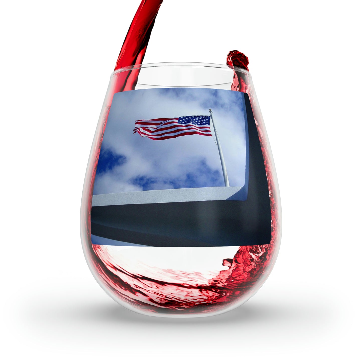 In Solemn Remembrance - Stemless Wine Glass, 11.75 oz - Fry1Productions