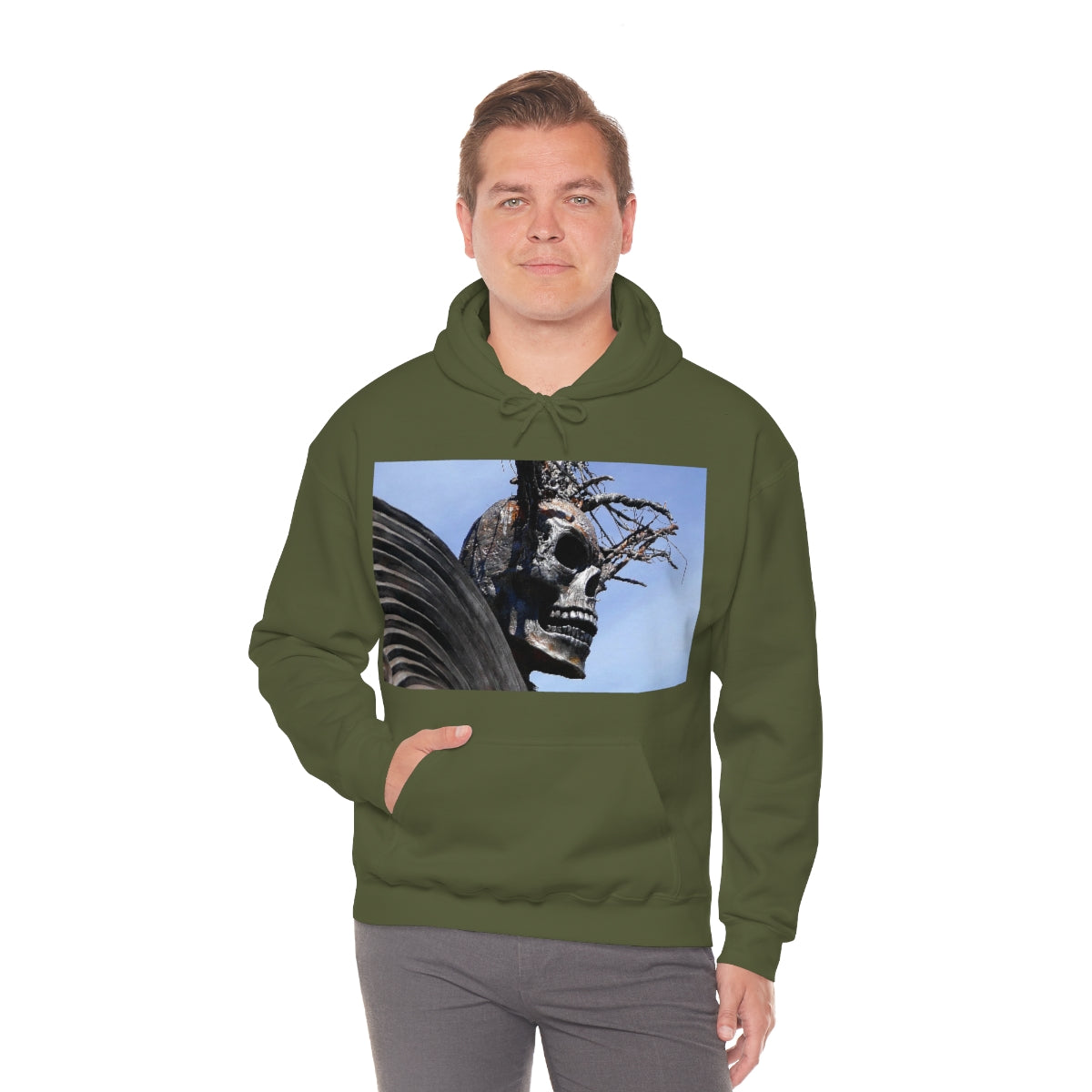 Skull Warrior - Unisex Heavy Blend Hooded Sweatshirt - Fry1Productions