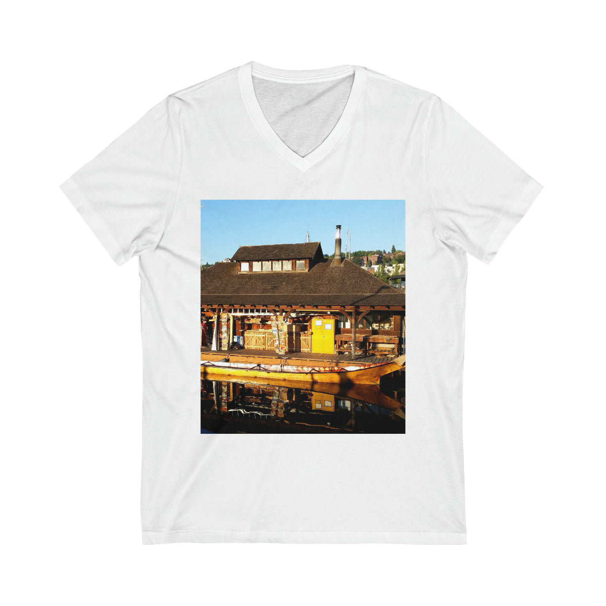 Q'il'bid Awe - Unisex Jersey Short Sleeve V-Neck Tee - Fry1Productions