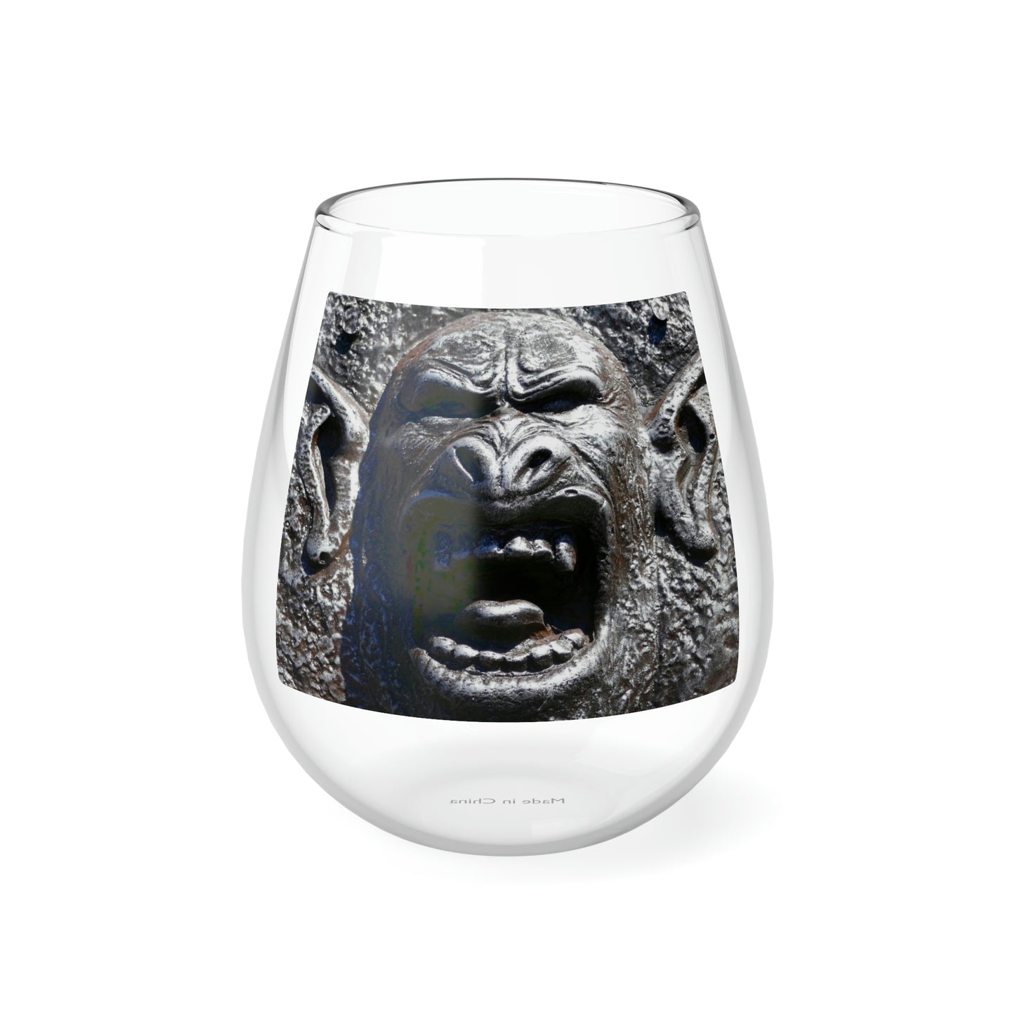 Frenzy Scream - Stemless Wine Glass, 11.75 oz - Fry1Productions