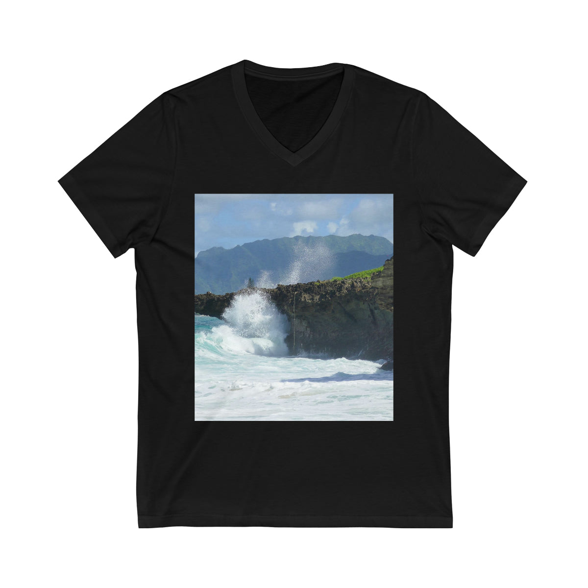Rockin Surfer's Rope - Unisex Jersey Short Sleeve V-Neck Tee - Fry1Productions