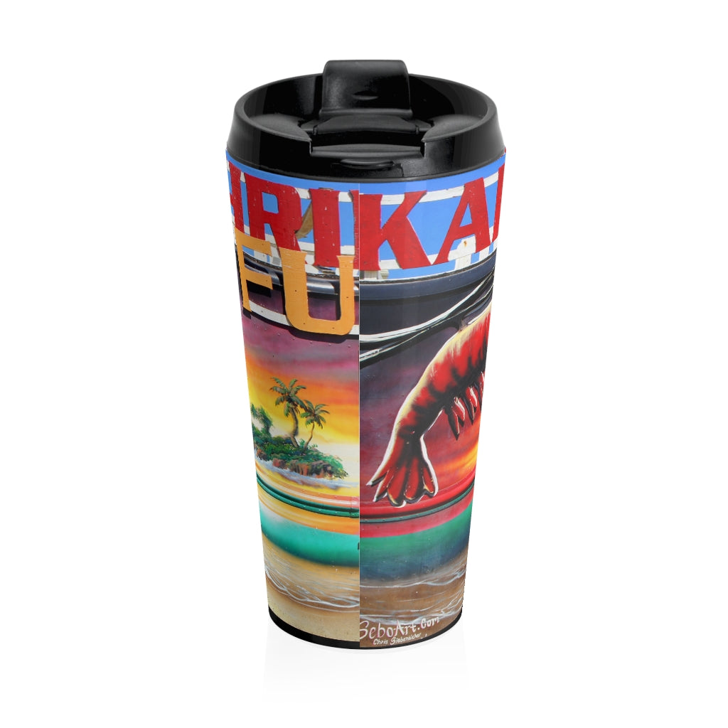"Island Love” - Stainless Steel Travel Mug 15 oz - Fry1Productions