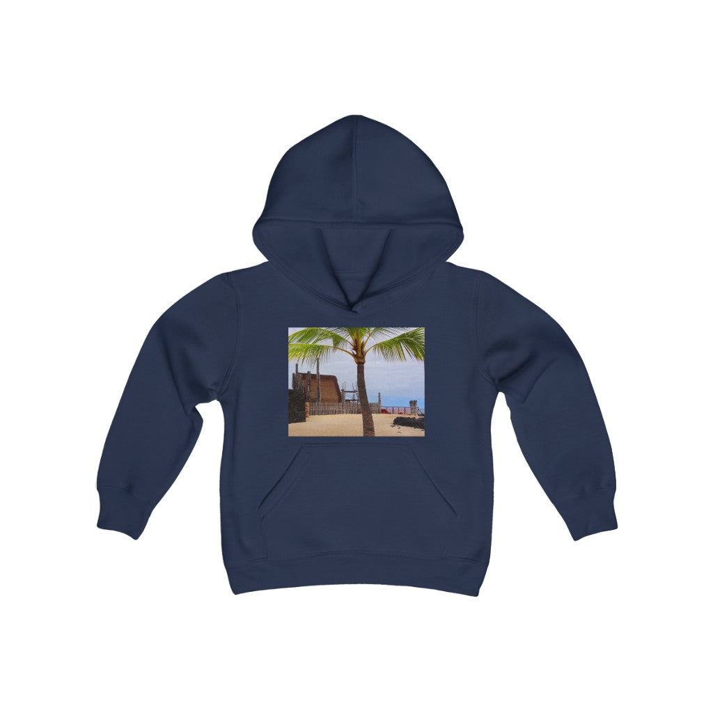 "Florescence Hale O Keawe" - Youth Heavy Blend Hooded Sweatshirt - Fry1Productions