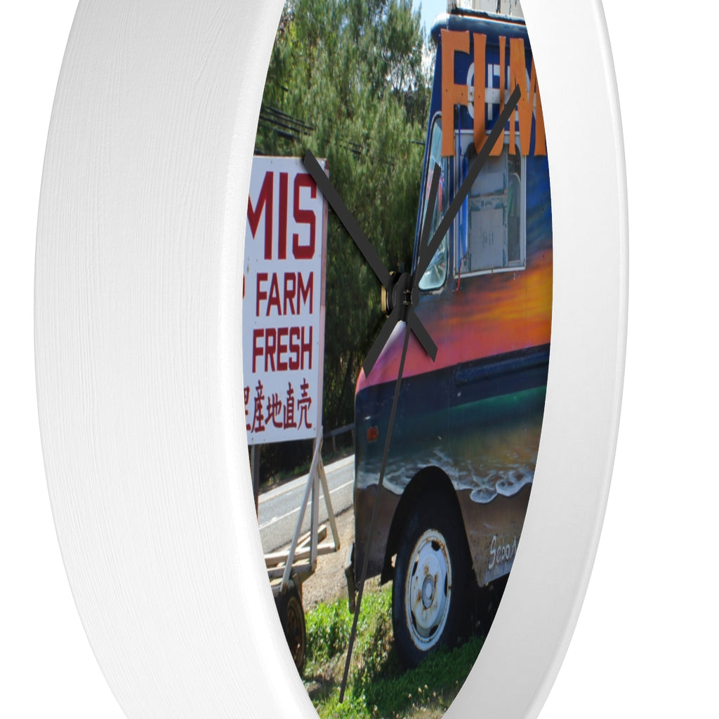 Aloha Keanu - 10" Wooden Frame Wall Clock - Fry1Productions