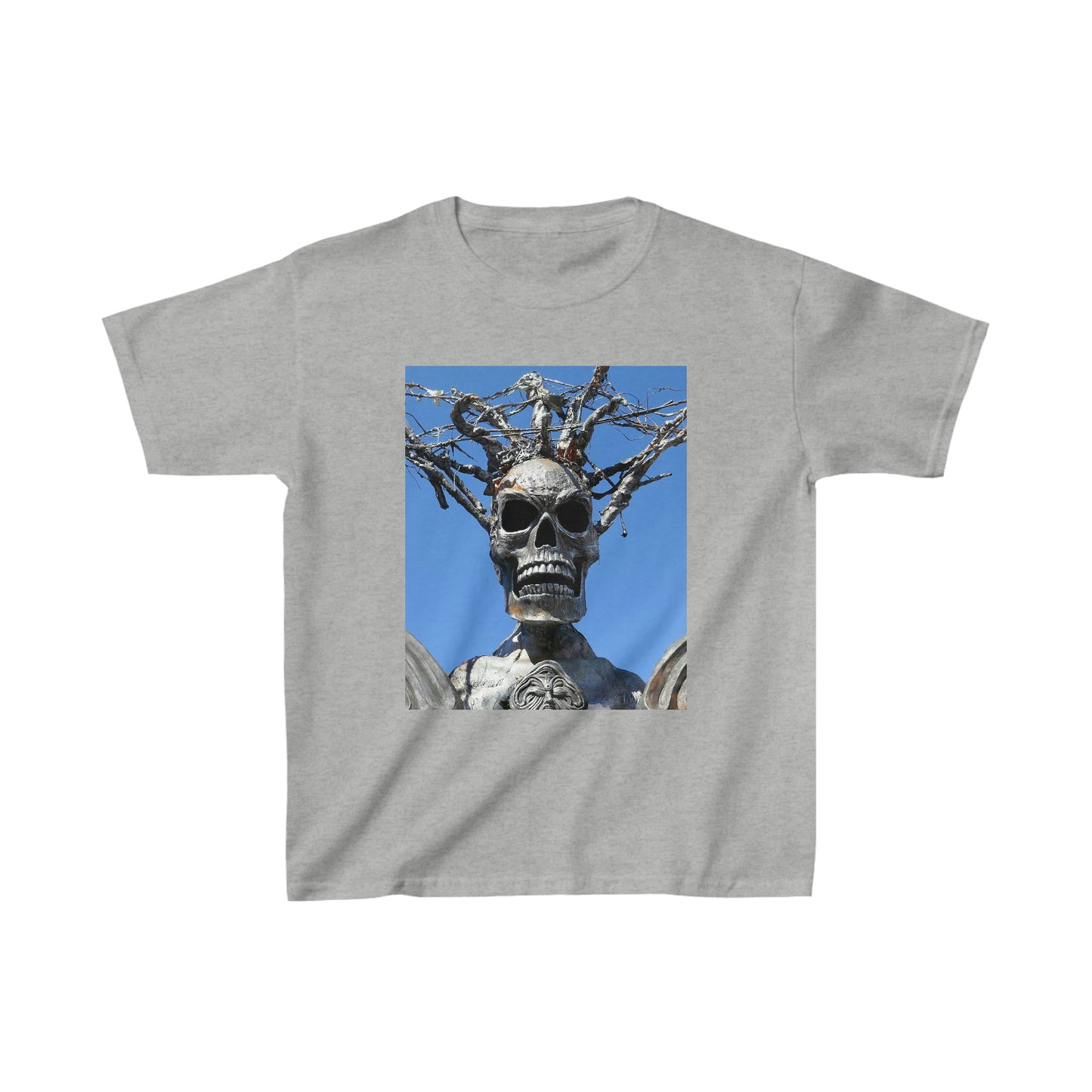 Skull Warrior Stare - Kids Cotton Tee - Fry1Productions