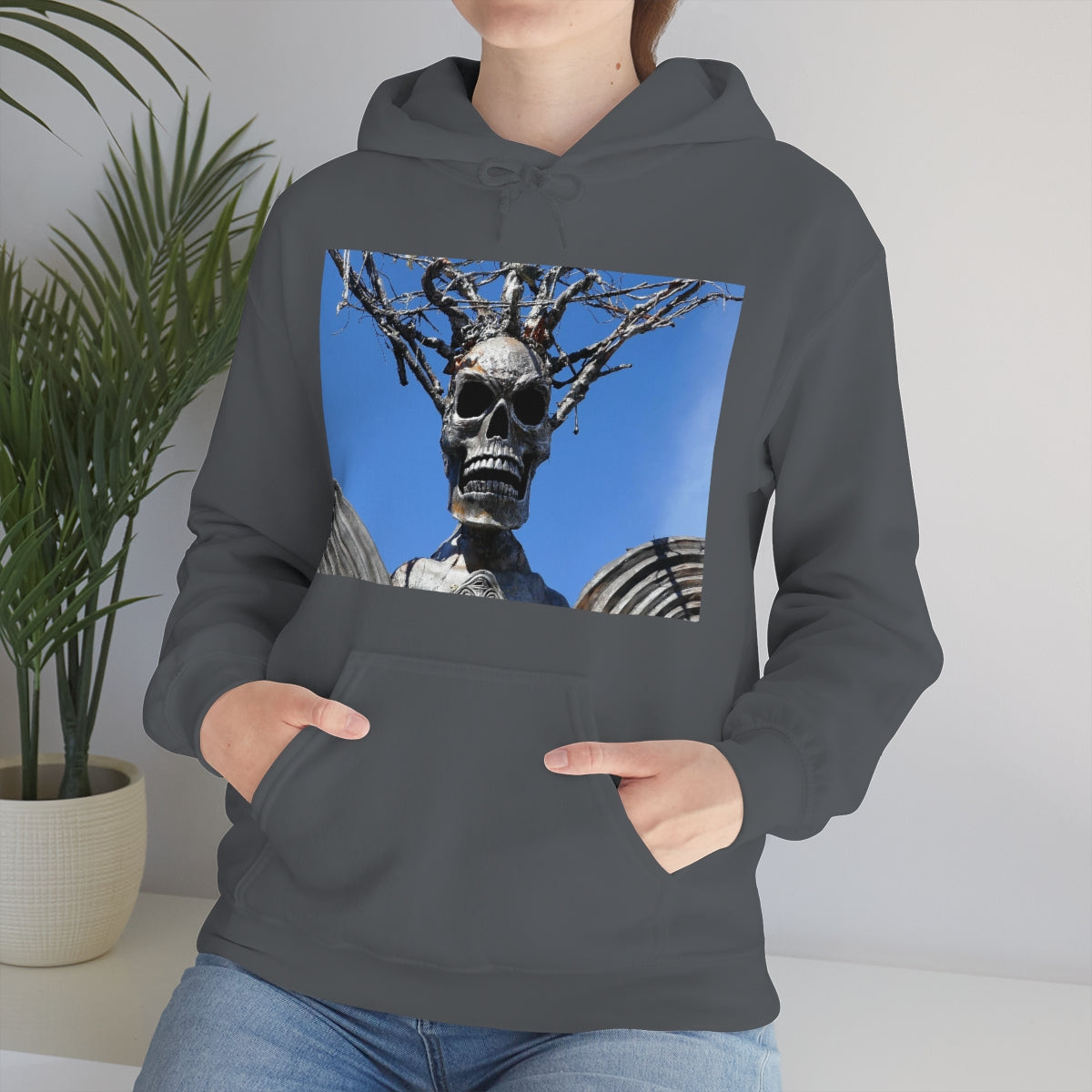 Skull Warrior Stare - Unisex Heavy Blend Hooded Sweatshirt - Fry1Productions