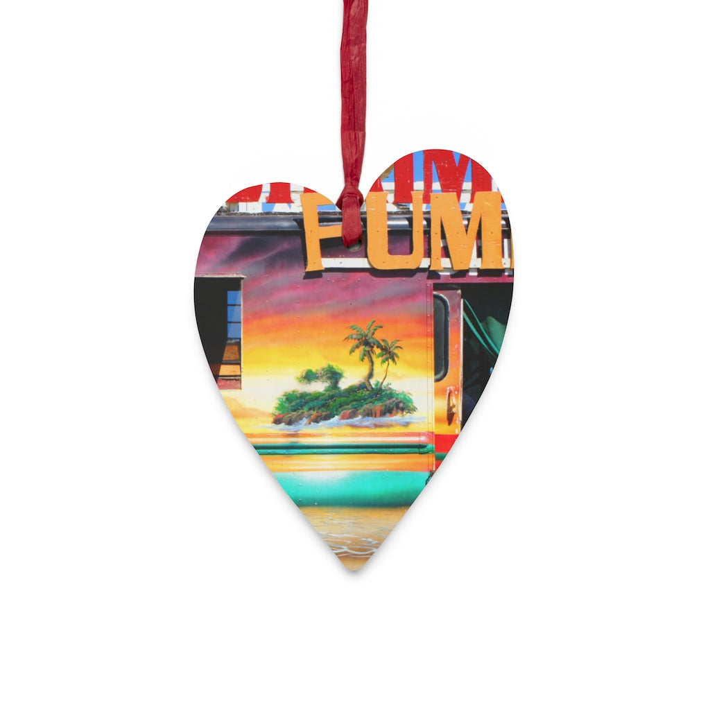 Island Love - Wooden Christmas Ornaments - Fry1Productions