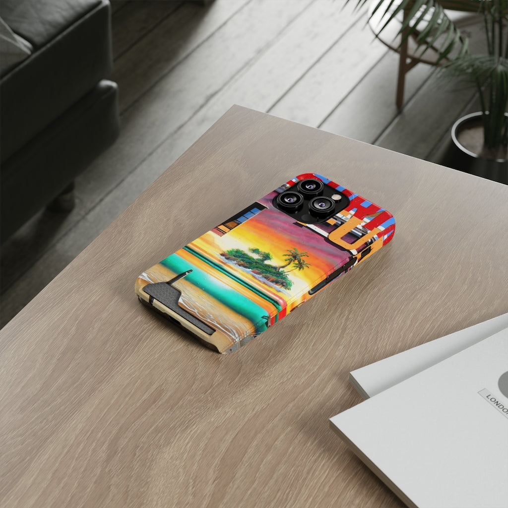"Island Love" - Galaxy S22 S21 & iPhone 13 Case With Card Holder - Fry1Productions