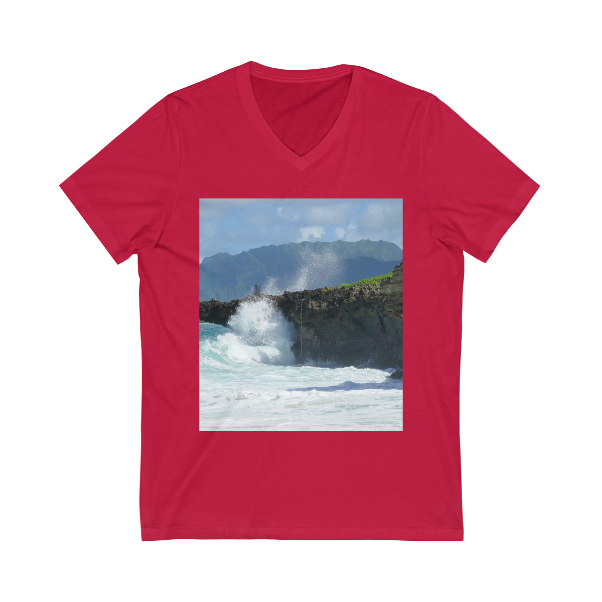 Rockin Surfer's Rope - Unisex Jersey Short Sleeve V-Neck Tee - Fry1Productions