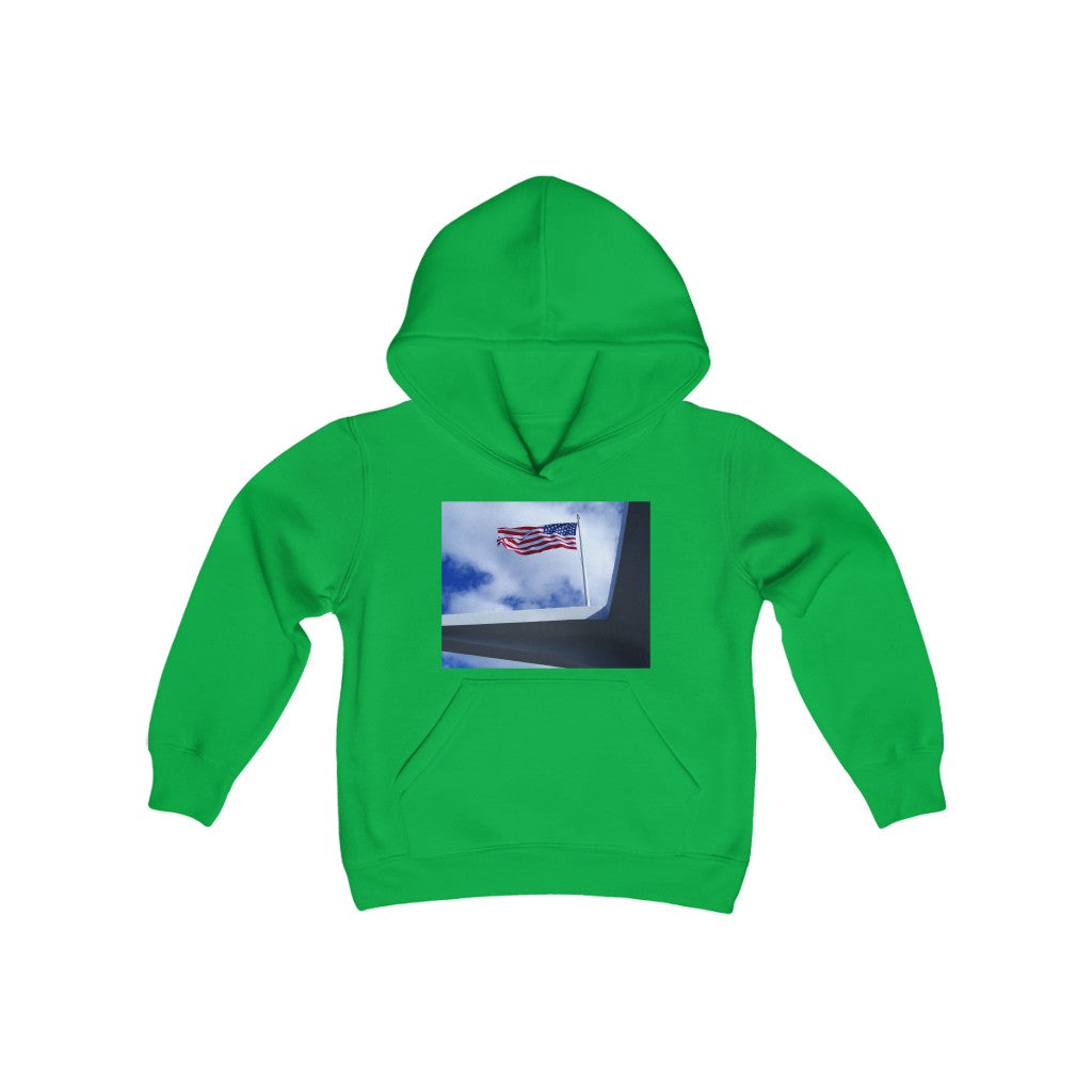 "In Solemn Remembrance" - Youth Heavy Blend Hooded Sweatshirt - Fry1Productions