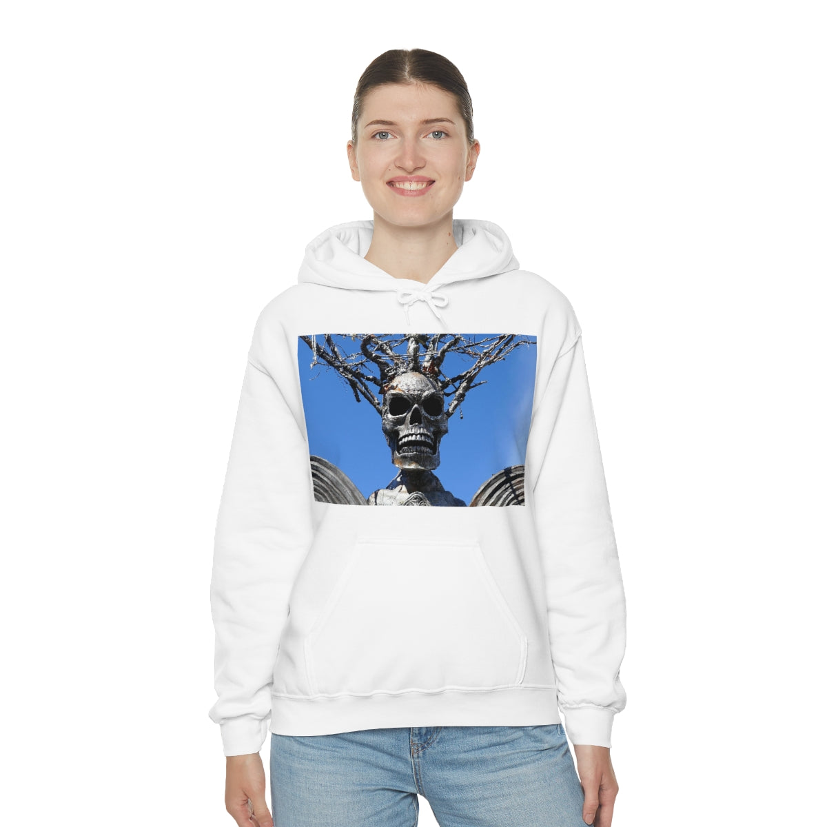 Skull Warrior Stare - Unisex Heavy Blend Hooded Sweatshirt - Fry1Productions
