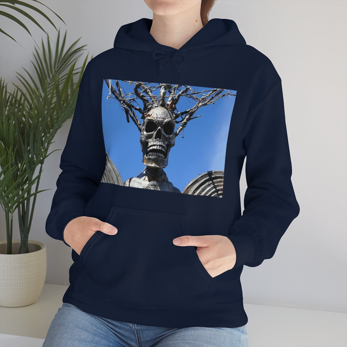 Skull Warrior Stare - Unisex Heavy Blend Hooded Sweatshirt - Fry1Productions