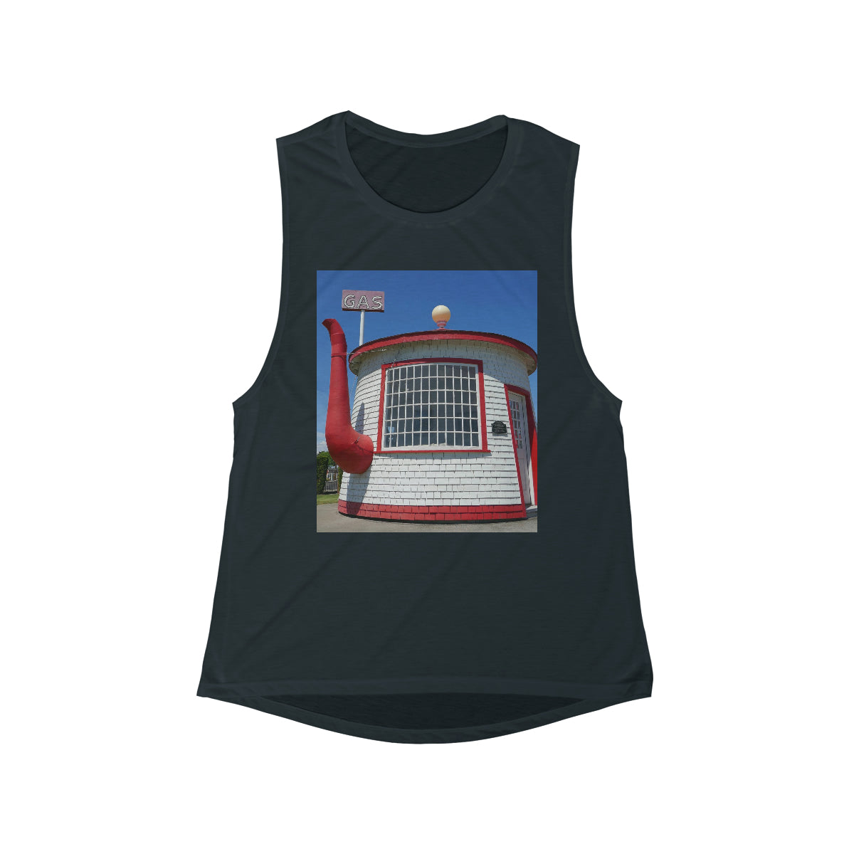 Historic Attraction Teapot Dome - Women's Flowy Scoop Muscle Tank - Fry1Productions