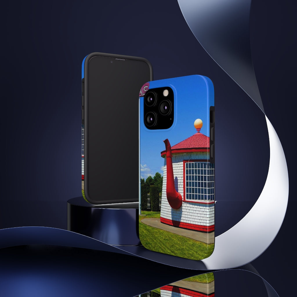 "Historic Teapot Dome Service Station" - iPhone Tough Case - Fry1Productions