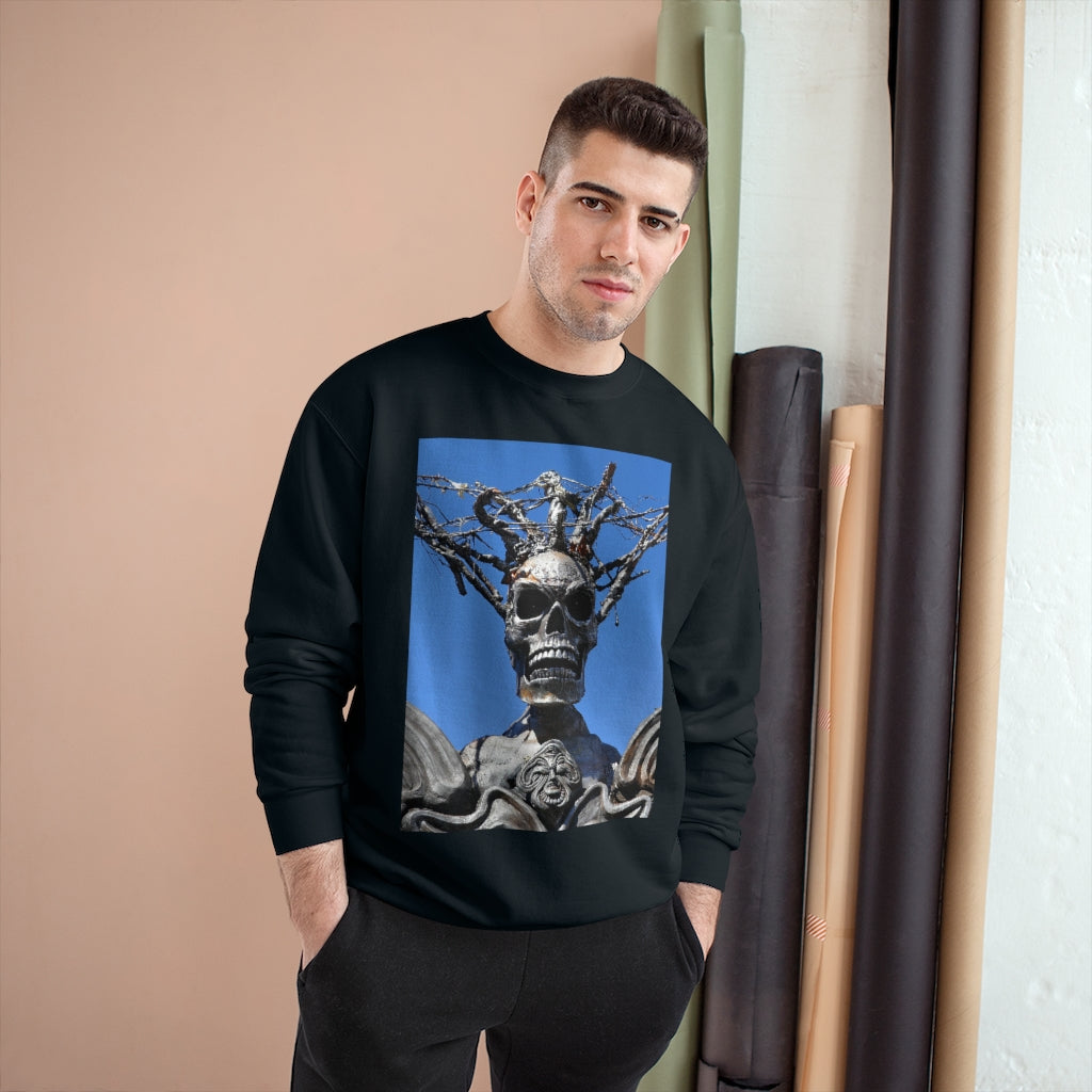 Skull Warrior Stare - Champion Sweatshirt - Fry1Productions