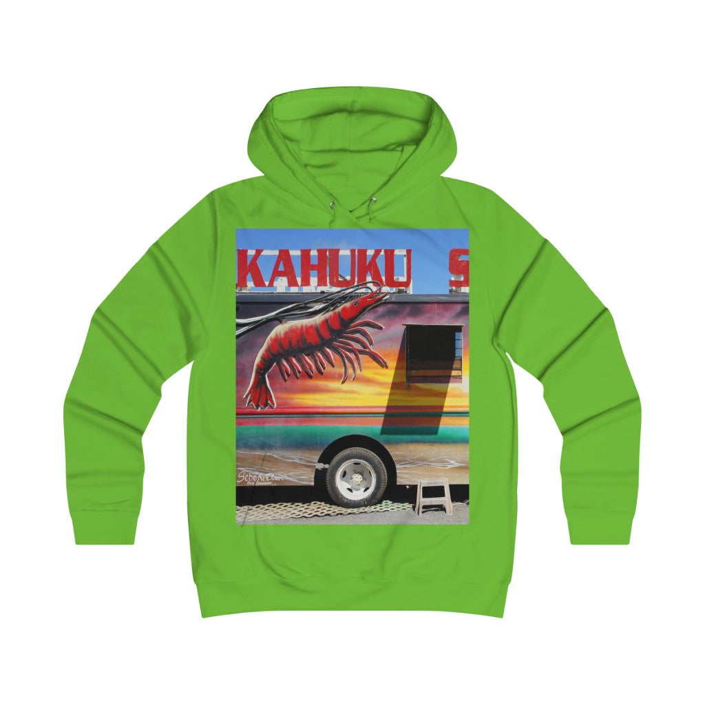 "Kahuku Kai" - Girlie College Hoodie - Fry1Productions