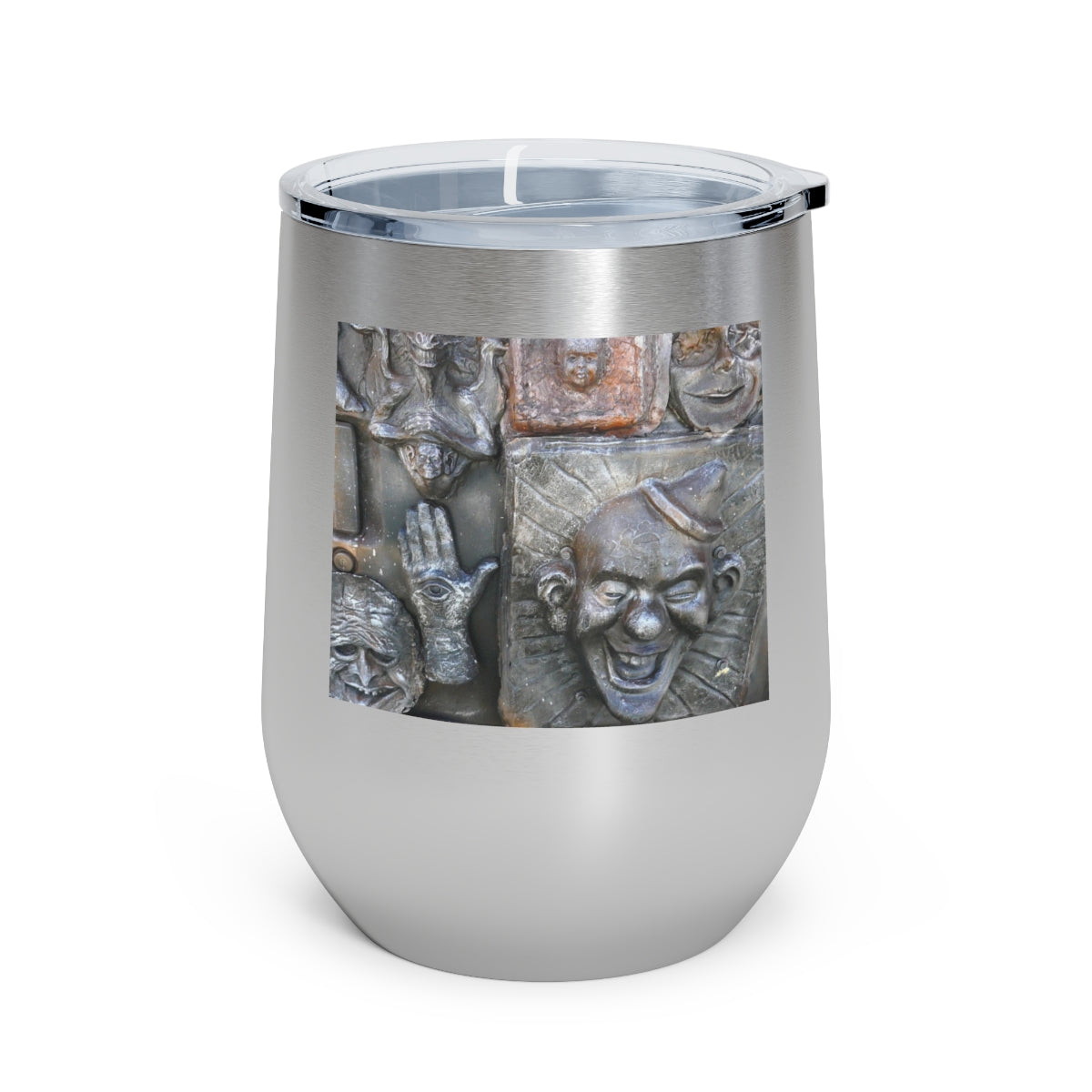 Cosmic Laughter - 12 oz Insulated Wine Tumbler - Fry1Productions