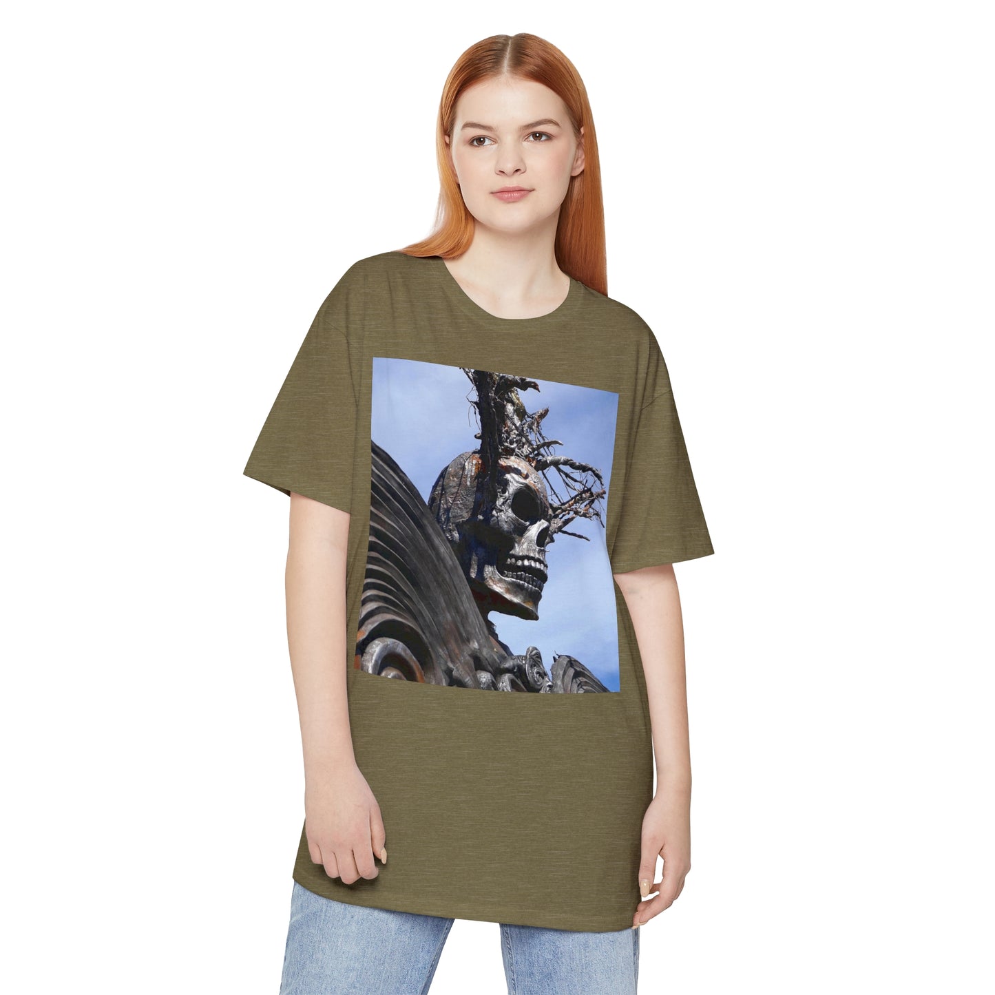 Skull Warrior - Unisex Long Body Urban T-Shirt - Fry1Productions